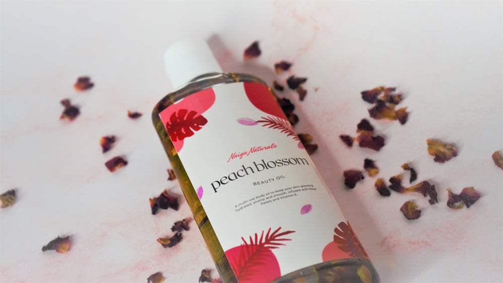 Peach Blossom Beauty Oil with Rose Petals (200ml)